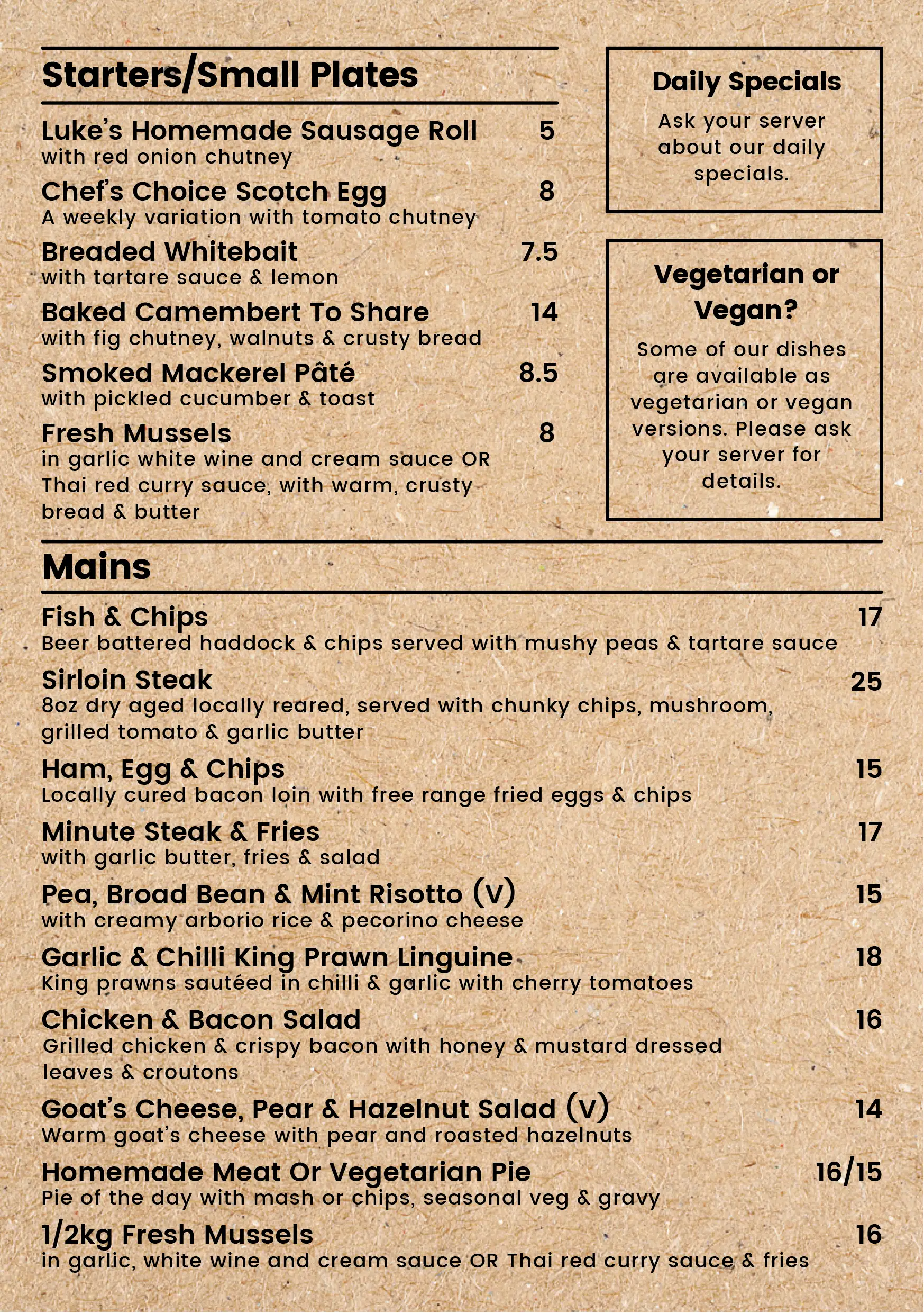 bouverie tap main menu page 1